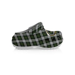 ScotsTee Shop Scottish Gunn Mrs Jane of Kirkhill House Wick Crest Women's Tartan Height Increasing Clogs