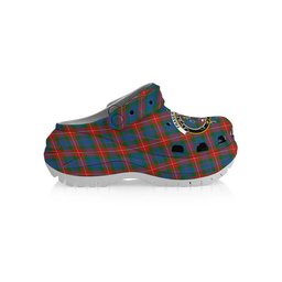 ScotsTee Shop Scottish Fraser of Lovat Ancient Crest Women's Tartan Height Increasing Clogs