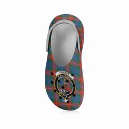 ScotsTee Shop Scottish Fraser of Lovat Ancient Crest Women's Tartan Height Increasing Clogs