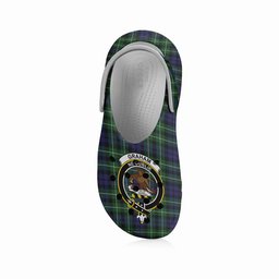 ScotsTee Shop Scottish Graham of Montrose 2 Crest Women's Tartan Height Increasing Clogs