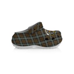 ScotsTee Shop Scottish Graham of Menteith Weathered Crest Women's Tartan Height Increasing Clogs