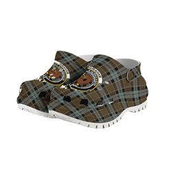 ScotsTee Shop Scottish Graham of Menteith Weathered Crest Women's Tartan Height Increasing Clogs