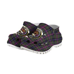 ScotsTee Shop Scottish Graham of Airth Modern Crest Women's Tartan Height Increasing Clogs
