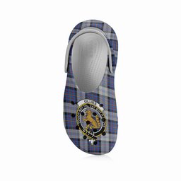 ScotsTee Shop Scottish Gillies Dress Blue Crest Women's Tartan Height Increasing Clogs