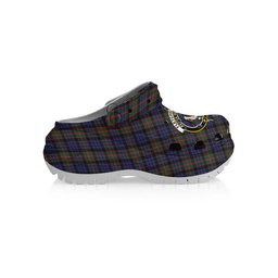 ScotsTee Shop Scottish Fletcher of Dunans SC Crest Women's Tartan Height Increasing Clogs