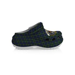 ScotsTee Shop Scottish Graham of Montrose 3 Crest Women's Tartan Height Increasing Clogs