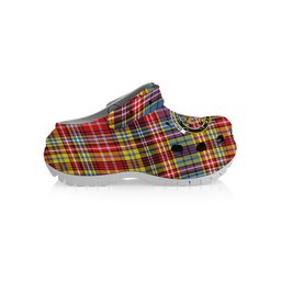 ScotsTee Shop Scottish Drummond of Strathallan Modern Crest Women's Tartan Height Increasing Clogs
