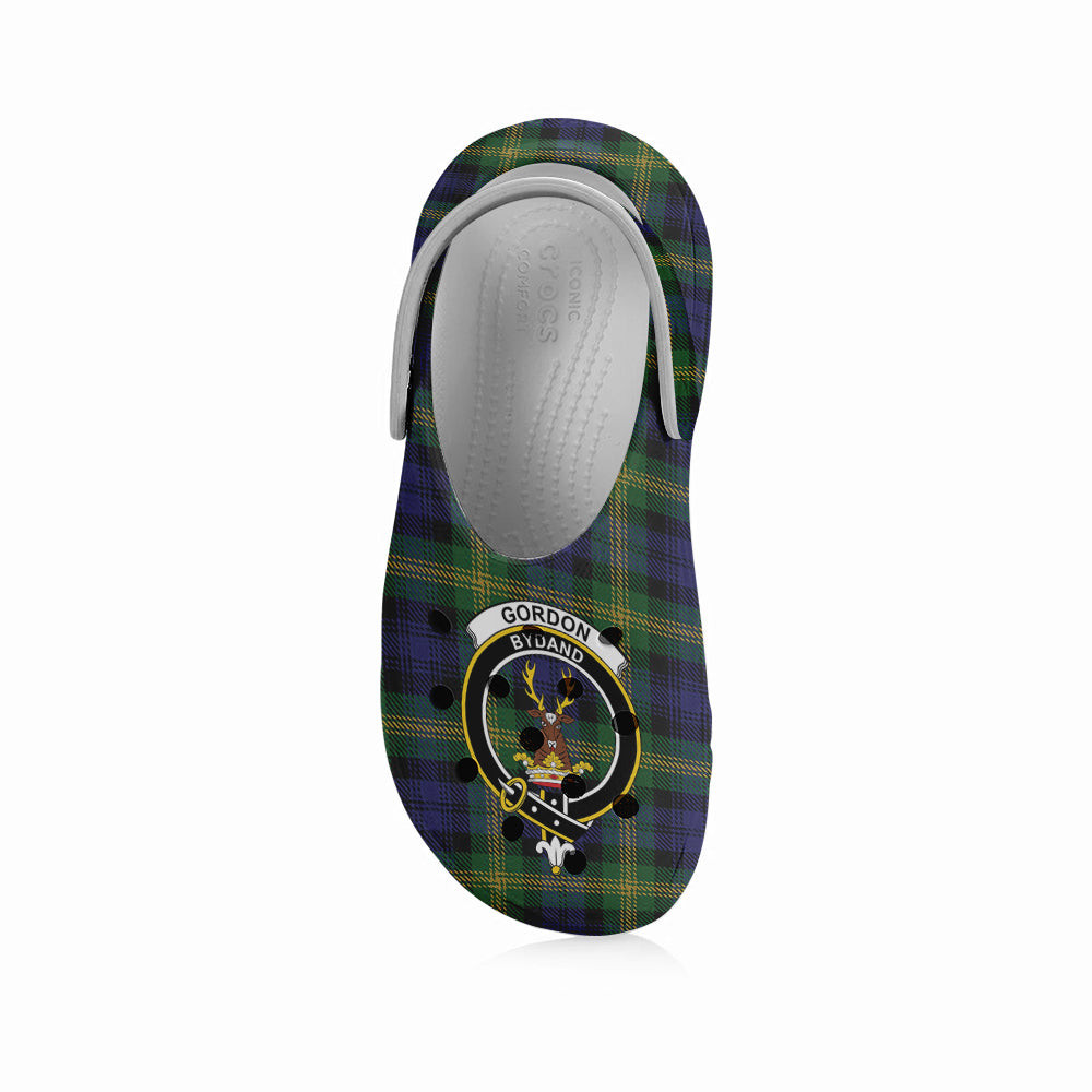 ScotsTee Shop Scottish Gordon of Esselmont Crest Women's Tartan Height Increasing Clogs