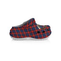 ScotsTee Shop Scottish Fraser of Lovat Modern Crest Women's Tartan Height Increasing Clogs