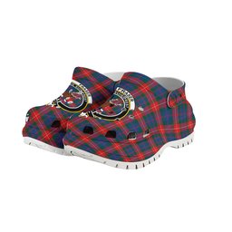 ScotsTee Shop Scottish Fraser of Lovat Modern Crest Women's Tartan Height Increasing Clogs