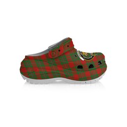 ScotsTee Shop Scottish Gregor of Cardney Ancient Crest Women's Tartan Height Increasing Clogs