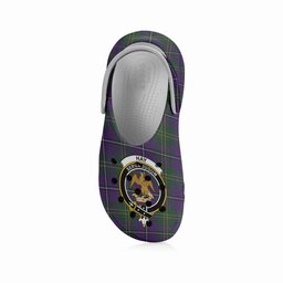 ScotsTee Shop Scottish Hay of Megginch Crest Women's Tartan Height Increasing Clogs