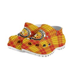ScotsTee Shop Scottish McMillan Dress Modern Crest Women's Tartan Height Increasing Clogs