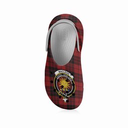 ScotsTee Shop Scottish MacLeod of Raasay Crest Women's Tartan Height Increasing Clogs