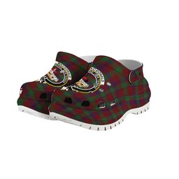 ScotsTee Shop Scottish MacDonald of Glengarry Full Dress Crest Women's Tartan Height Increasing Clogs