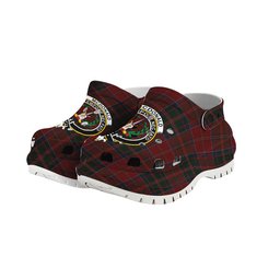 ScotsTee Shop Scottish McDonald of Glencoe Crest Women's Tartan Height Increasing Clogs