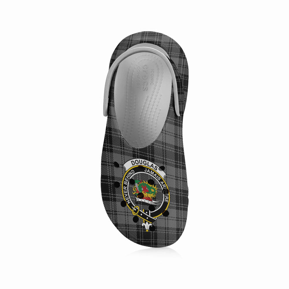 ScotsTee Shop Scottish Douglas Grey Vestiarium Scoticum Crest Women's Tartan Height Increasing Clogs