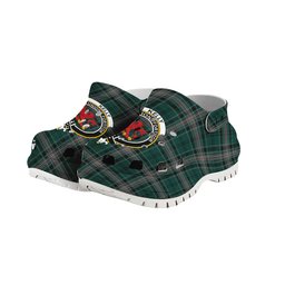ScotsTee Shop Scottish Kelly of Sleat Hunting Crest Women's Tartan Height Increasing Clogs