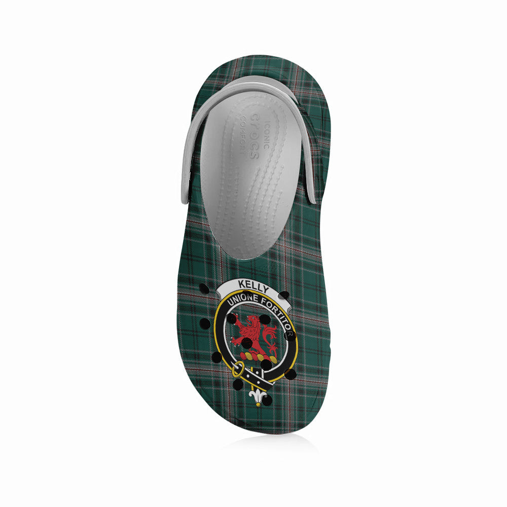 ScotsTee Shop Scottish Kelly of Sleat Hunting Crest Women's Tartan Height Increasing Clogs
