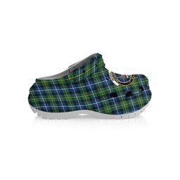 ScotsTee Shop Scottish McNeil of Barra Ancient Crest Women's Tartan Height Increasing Clogs