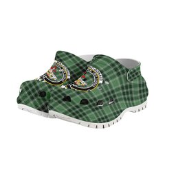 ScotsTee Shop Scottish MacDonald Lord of the Isles Hunting SC Crest Women's Tartan Height Increasing Clogs
