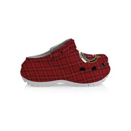 ScotsTee Shop Scottish Rose of Kilravock Crest Women's Tartan Height Increasing Clogs