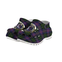 ScotsTee Shop Scottish MacNeil of Colonsay 2 Crest Women's Tartan Height Increasing Clogs