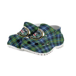 ScotsTee Shop Scottish MacNeill Of Barra Ancient Crest Women's Tartan Height Increasing Clogs