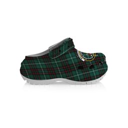 ScotsTee Shop Scottish MacAuley of Lewis Modern Crest Women's Tartan Height Increasing Clogs