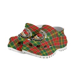 ScotsTee Shop Scottish MacDonald of Kingsburgh Modern Crest Women's Tartan Height Increasing Clogs
