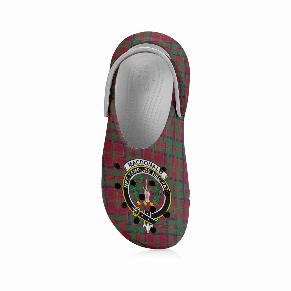 ScotsTee Shop Scottish MacDonald of Glencoe Modern Crest Women's Tartan Height Increasing Clogs