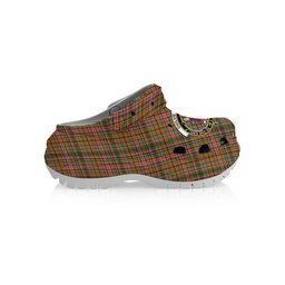 ScotsTee Shop Scottish Ogilvie (Ogilvy) of Strathallan Ancient Crest Women's Tartan Height Increasing Clogs