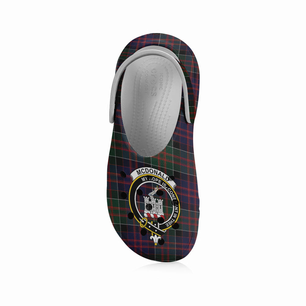 ScotsTee Shop Scottish McDonald of Clan Ranald Crest Women's Tartan Height Increasing Clogs