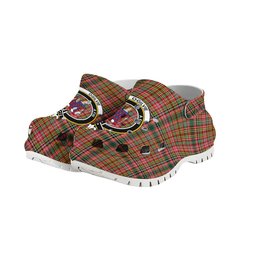 ScotsTee Shop Scottish Ogilvie (Ogilvy) of Strathallan Modern Crest Women's Tartan Height Increasing Clogs
