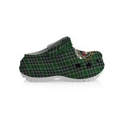ScotsTee Shop Scottish McDonald Lord of the Isles Hunting Crest Women's Tartan Height Increasing Clogs