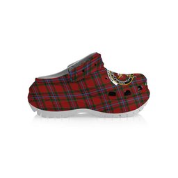 ScotsTee Shop Scottish Stewart of Fingask 1 Crest Women's Tartan Height Increasing Clogs
