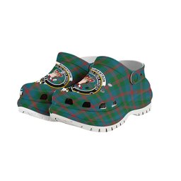 ScotsTee Shop Scottish Robertson of Struan Ancient Crest Women's Tartan Height Increasing Clogs