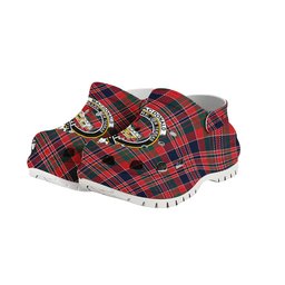 ScotsTee Shop Scottish MacDonald of Boisdale Modern Crest Women's Tartan Height Increasing Clogs