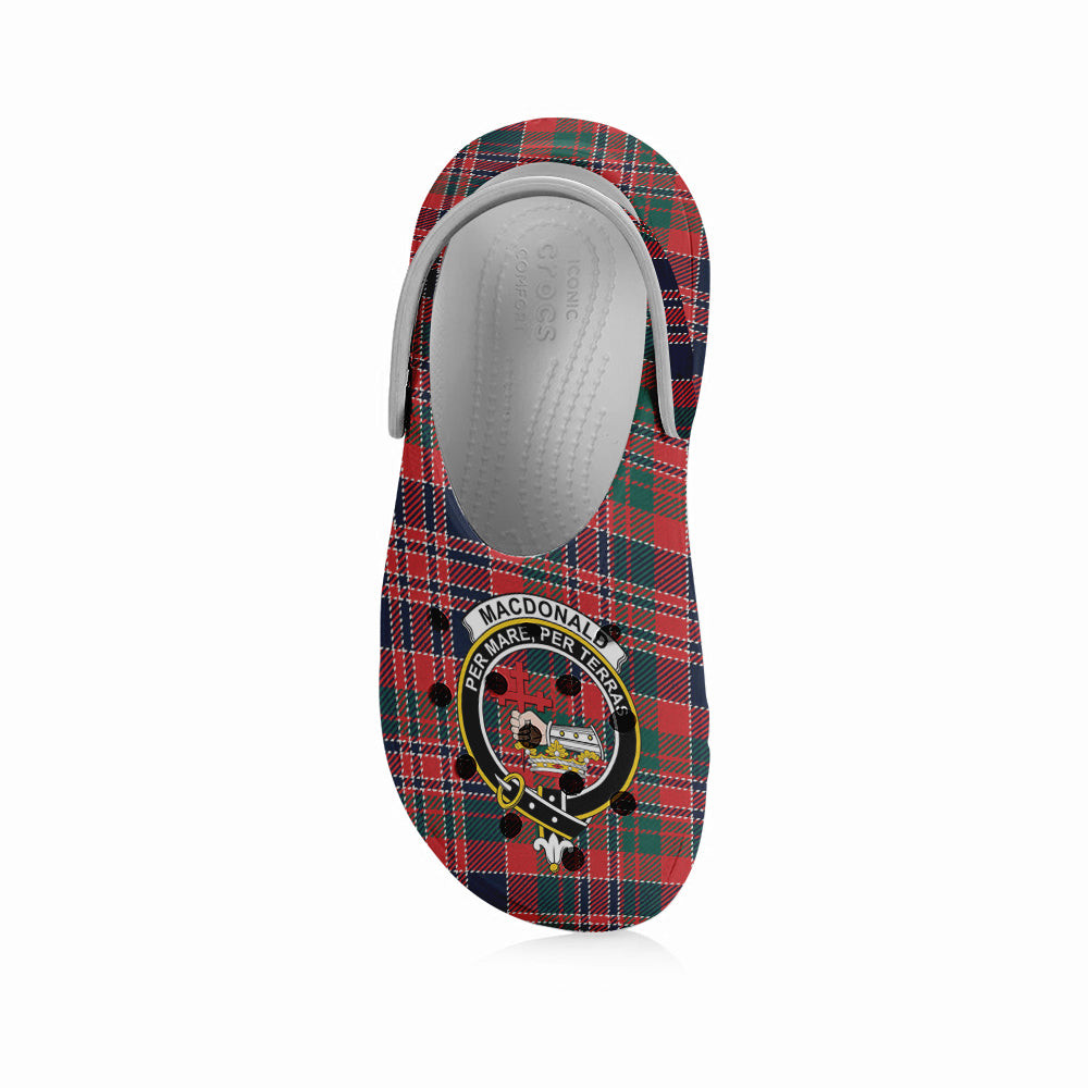 ScotsTee Shop Scottish MacDonald of Boisdale Modern Crest Women's Tartan Height Increasing Clogs