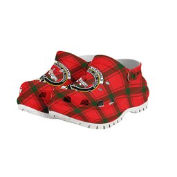 ScotsTee Shop Scottish MacDonald of Sleat SC Crest Women's Tartan Height Increasing Clogs