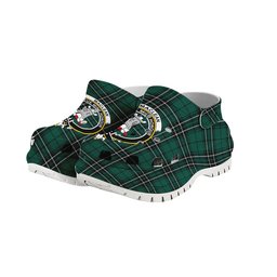 ScotsTee Shop Scottish MacLean of Duart Hunting Modern Crest Women's Tartan Height Increasing Clogs