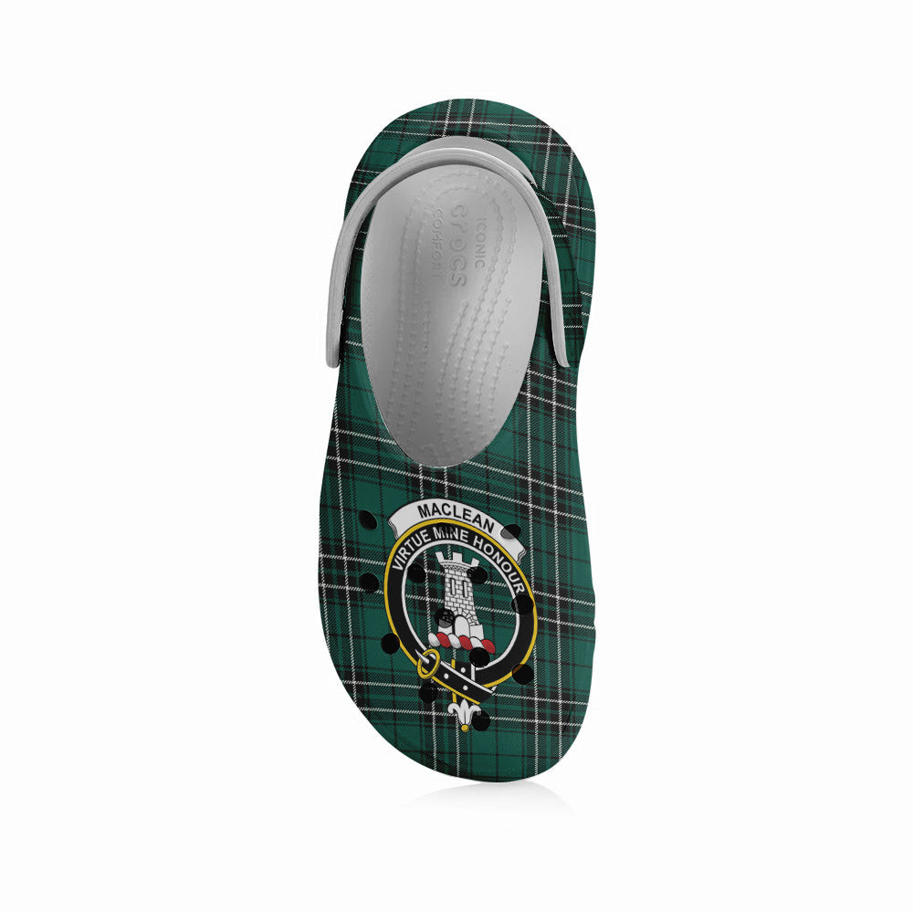 ScotsTee Shop Scottish MacLean of Duart Hunting Modern Crest Women's Tartan Height Increasing Clogs