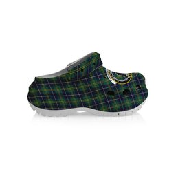 ScotsTee Shop Scottish Turnbull Hunting Modern Clan Crest Women's Tartan Height Increasing Clogs