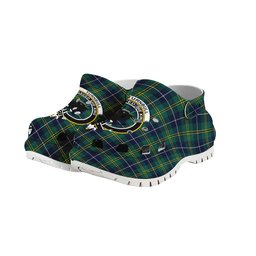 ScotsTee Shop Scottish Turnbull Hunting Modern Clan Crest Women's Tartan Height Increasing Clogs