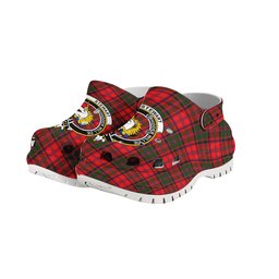 ScotsTee Shop Scottish Stewart of Appin Modern Crest Women's Tartan Height Increasing Clogs
