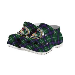 ScotsTee Shop Scottish MacDonald of the Isles Hunting Modern Crest Women's Tartan Height Increasing Clogs