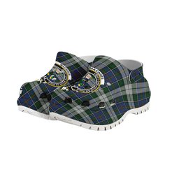ScotsTee Shop Scottish MacInnes Dress Crest Women's Tartan Height Increasing Clogs