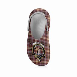 ScotsTee Shop Scottish McKay of Strathnaver Modern Crest Women's Tartan Height Increasing Clogs