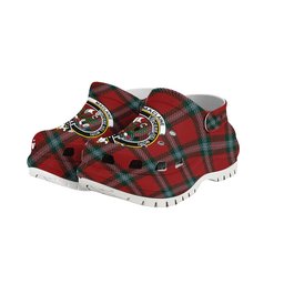 ScotsTee Shop Scottish MacLaine of Lochbuie Coburn Crest Women's Tartan Height Increasing Clogs