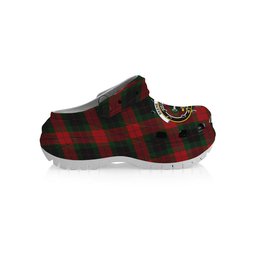 ScotsTee Shop Scottish Skene of Cromar Black Crest Women's Tartan Height Increasing Clogs